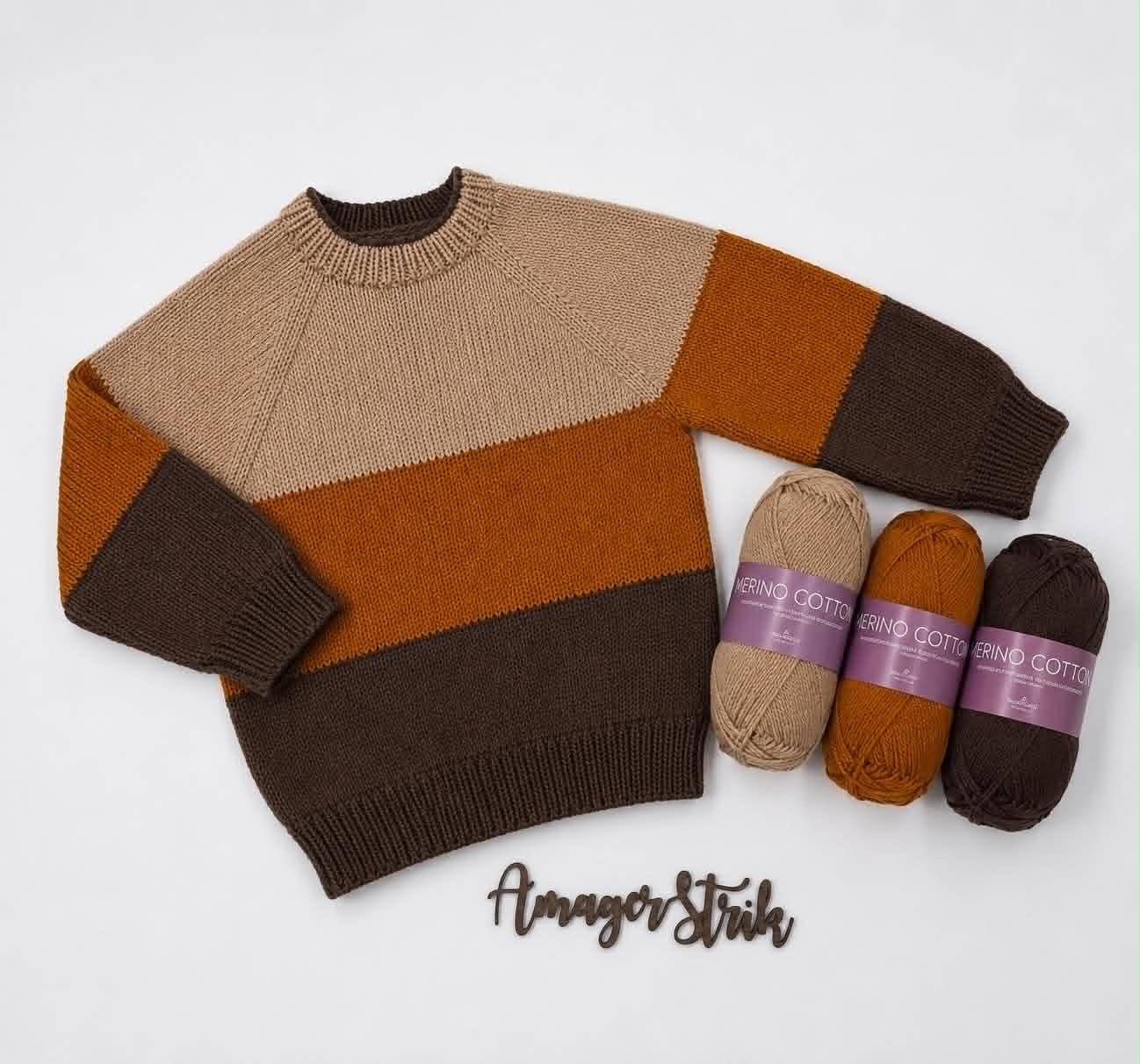 Strikkekits til Billie's sweater i Merino Cotton