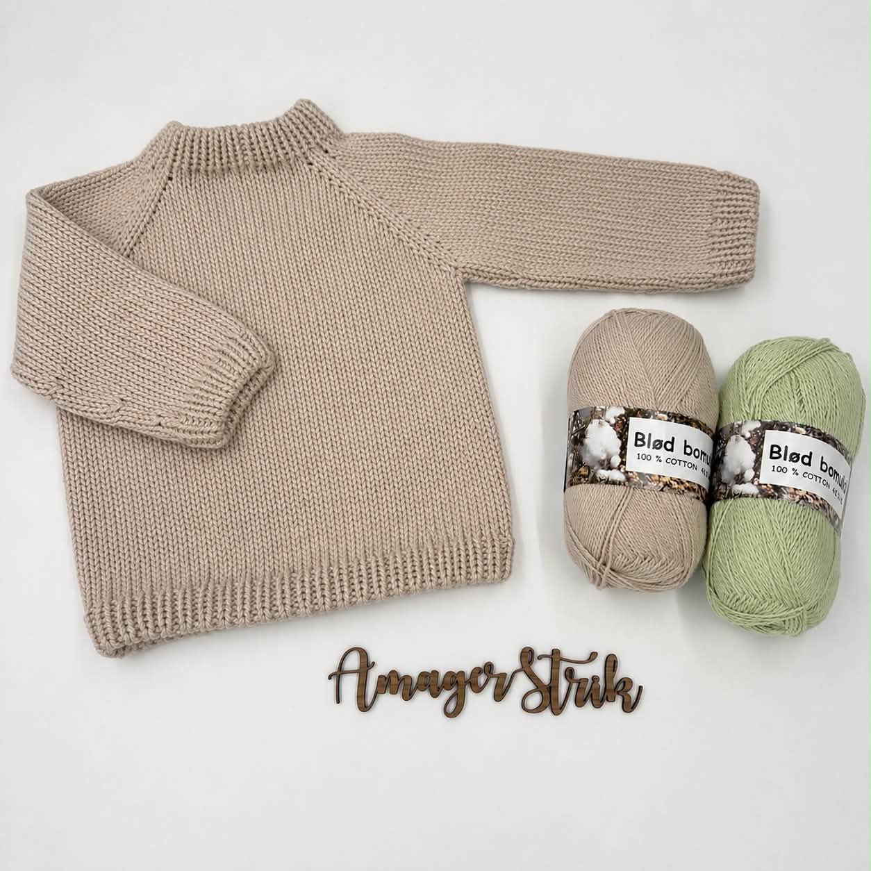 Strikkekits til Jamie's sweater til baby og børn vol.2 i blød bomuld