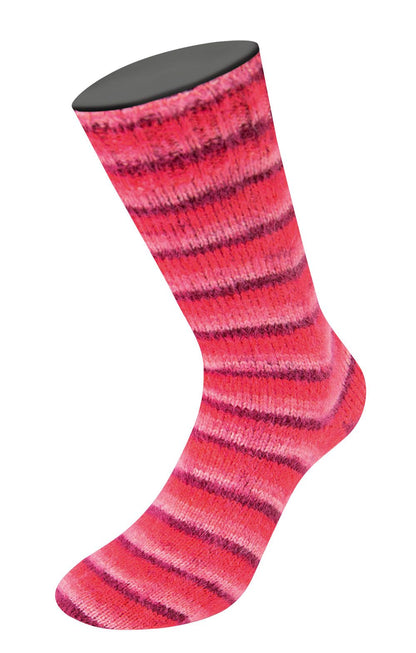 Cosy Socks Soft & Multi Stripes strømpegarn fra Lana Grossa