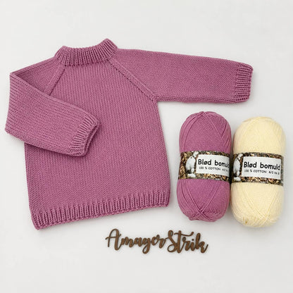 Strikkekits til Jamie's sweater til baby og børn vol.2 i blød bomuld