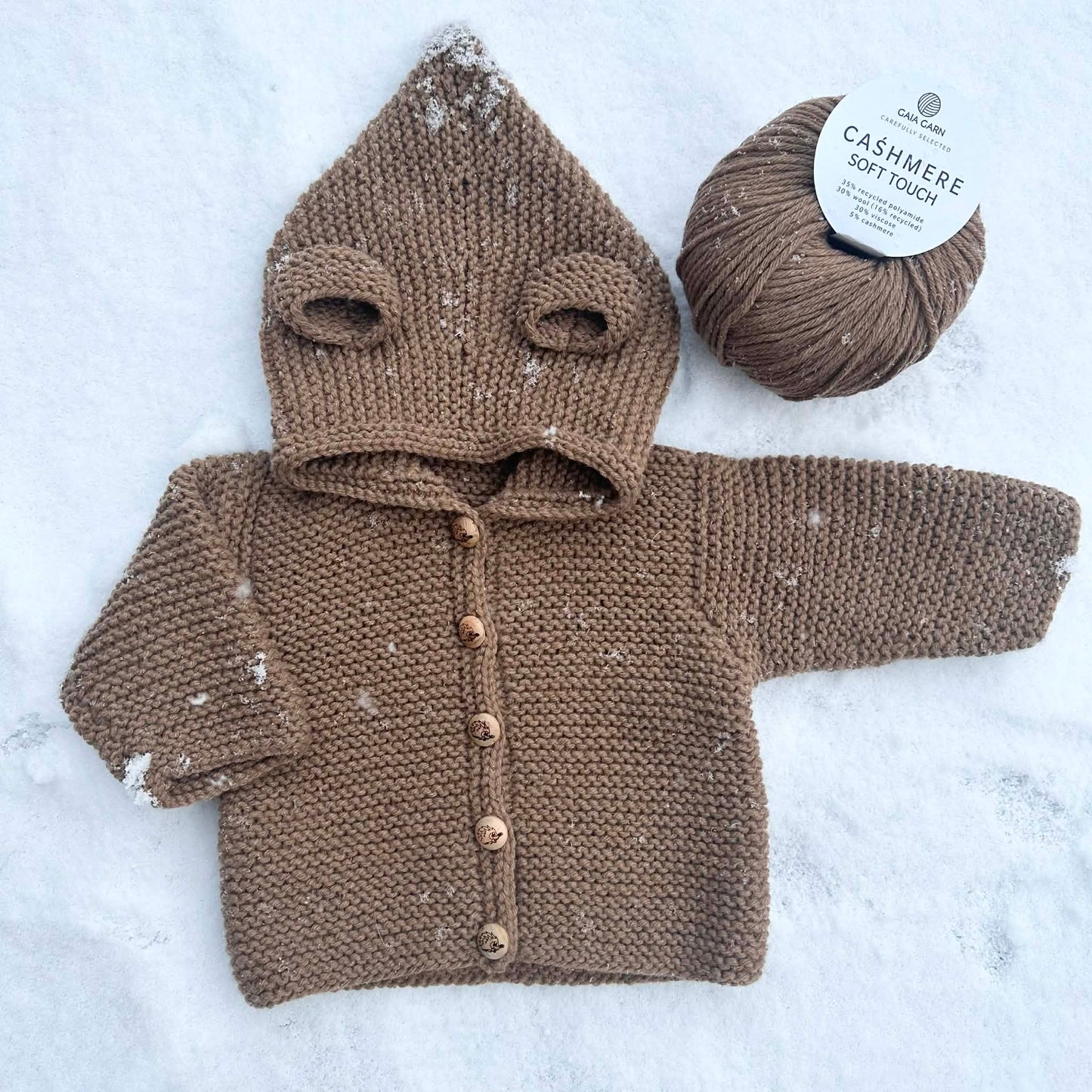 Bamsetrøje str.6/9 mdr i Cashmere Soft Touch