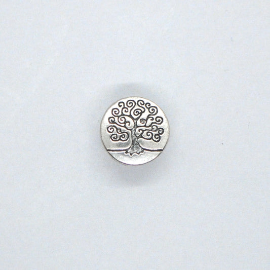 Metalknap med livets træ
