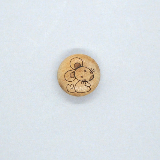 15 mm træknap med mus