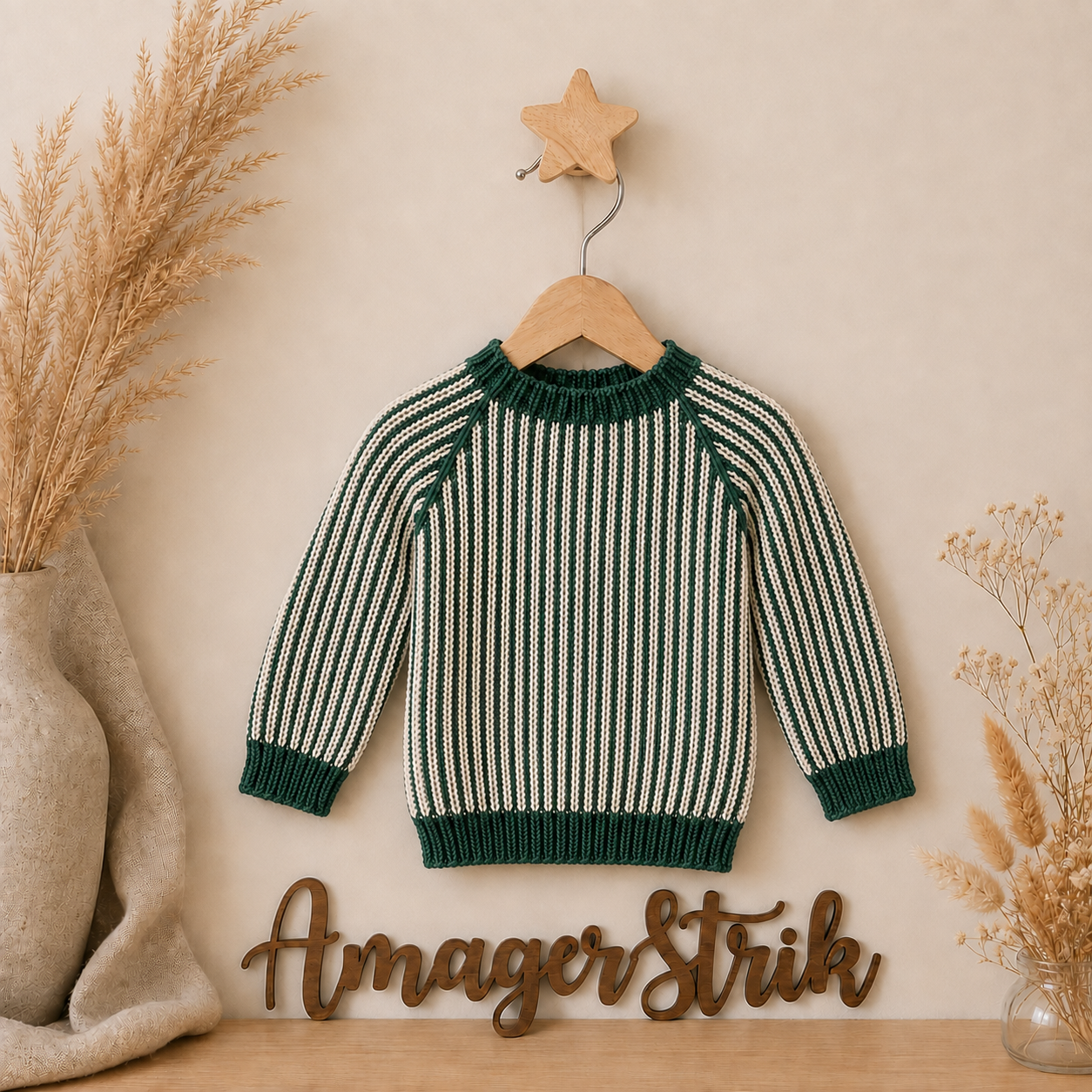 Strikkekits til Skagen sweater i Chunky blød bomuld.