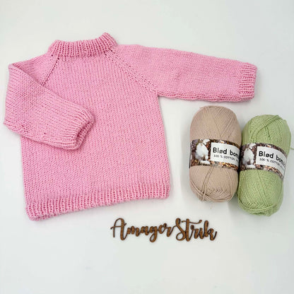 Strikkekits til Jamie's sweater til baby og børn vol.2 i blød bomuld