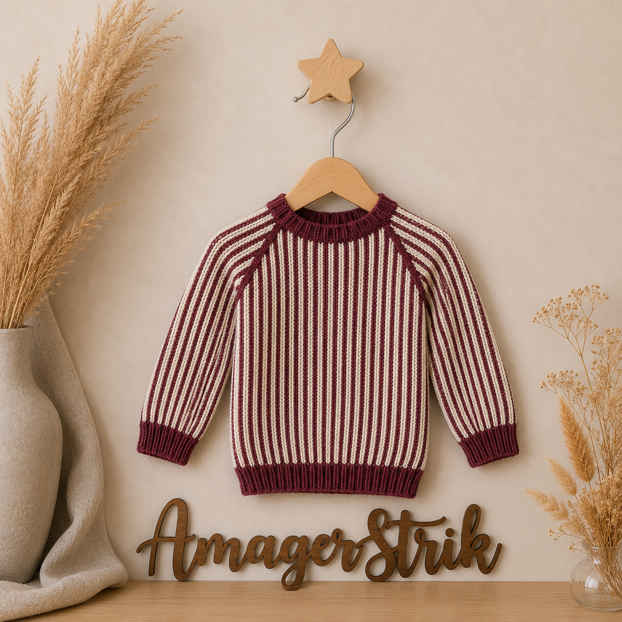 Strikkekits til Skagen sweater i Chunky blød bomuld.