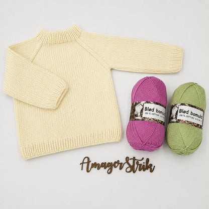 Strikkekits til Jamie's sweater til baby og børn vol.2 i blød bomuld