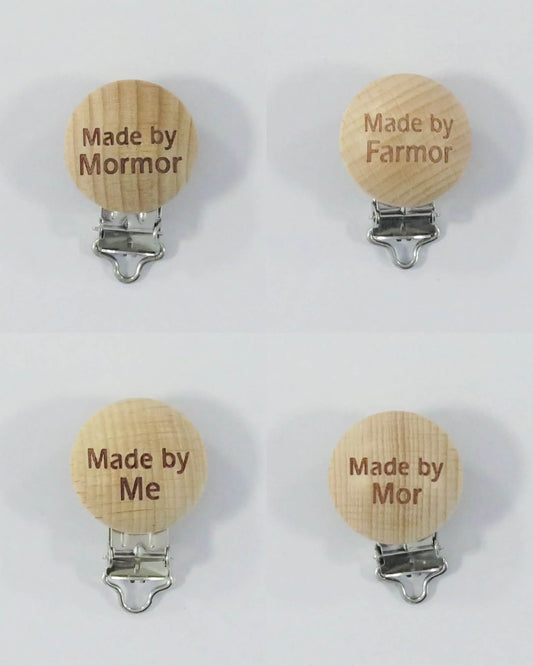 Træclips med made by