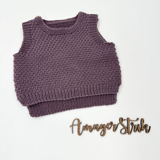 Forår’s vest str. 3 mdr i Extrafine Merino 120