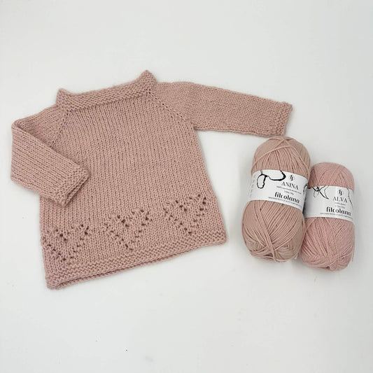 Hjerte sweater str. 3/6 mdr i Anina