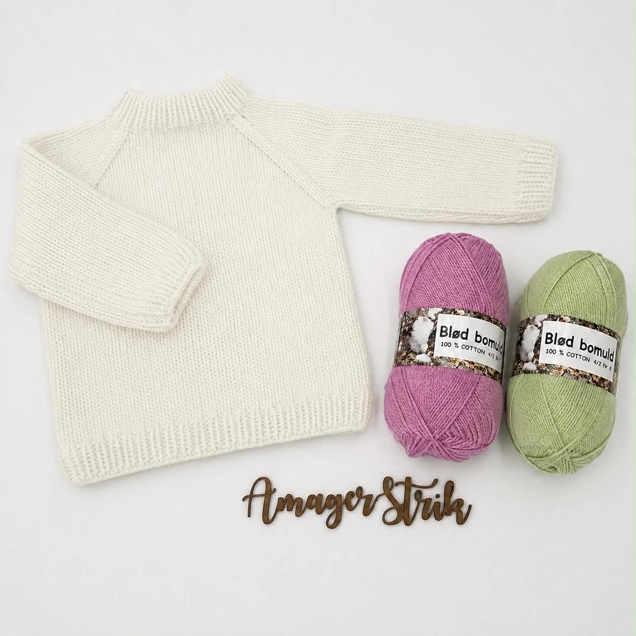Strikkekits til Jamie's sweater til baby og børn vol.2 i blød bomuld