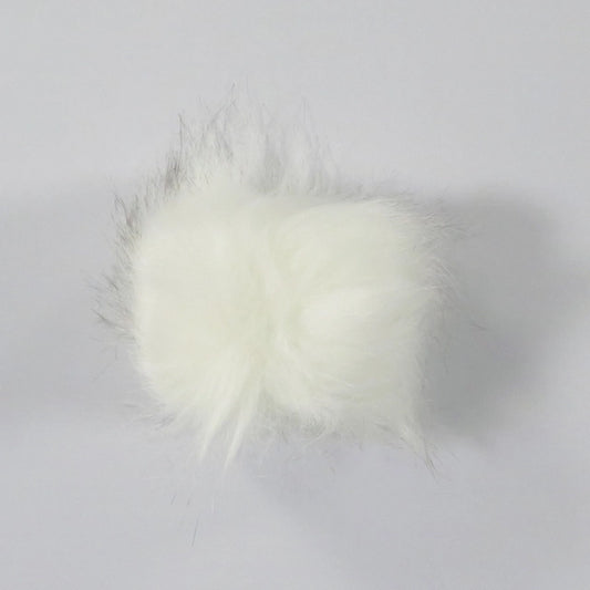 Pompon til nissehuer (hvide str. 8 cm med elastik)