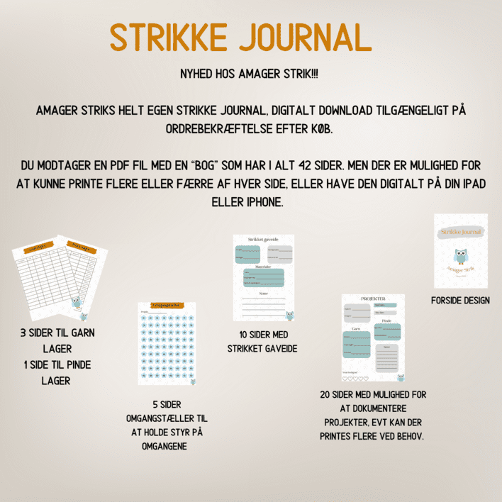 Amager Striks Strikke journal - Amager Strik