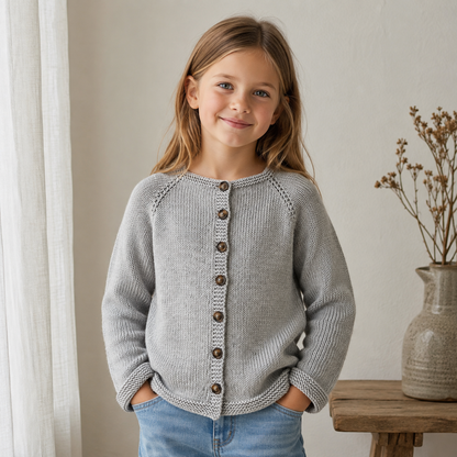 Strikkekits til Begynder trøje junior i Extrafine merino 90