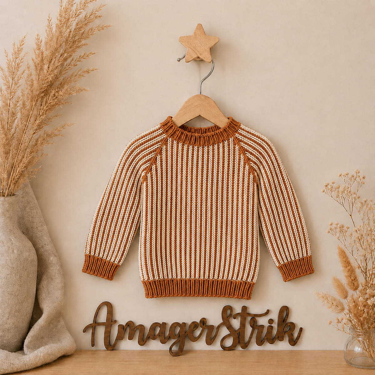Strikkekits til Skagen sweater i Chunky blød bomuld.