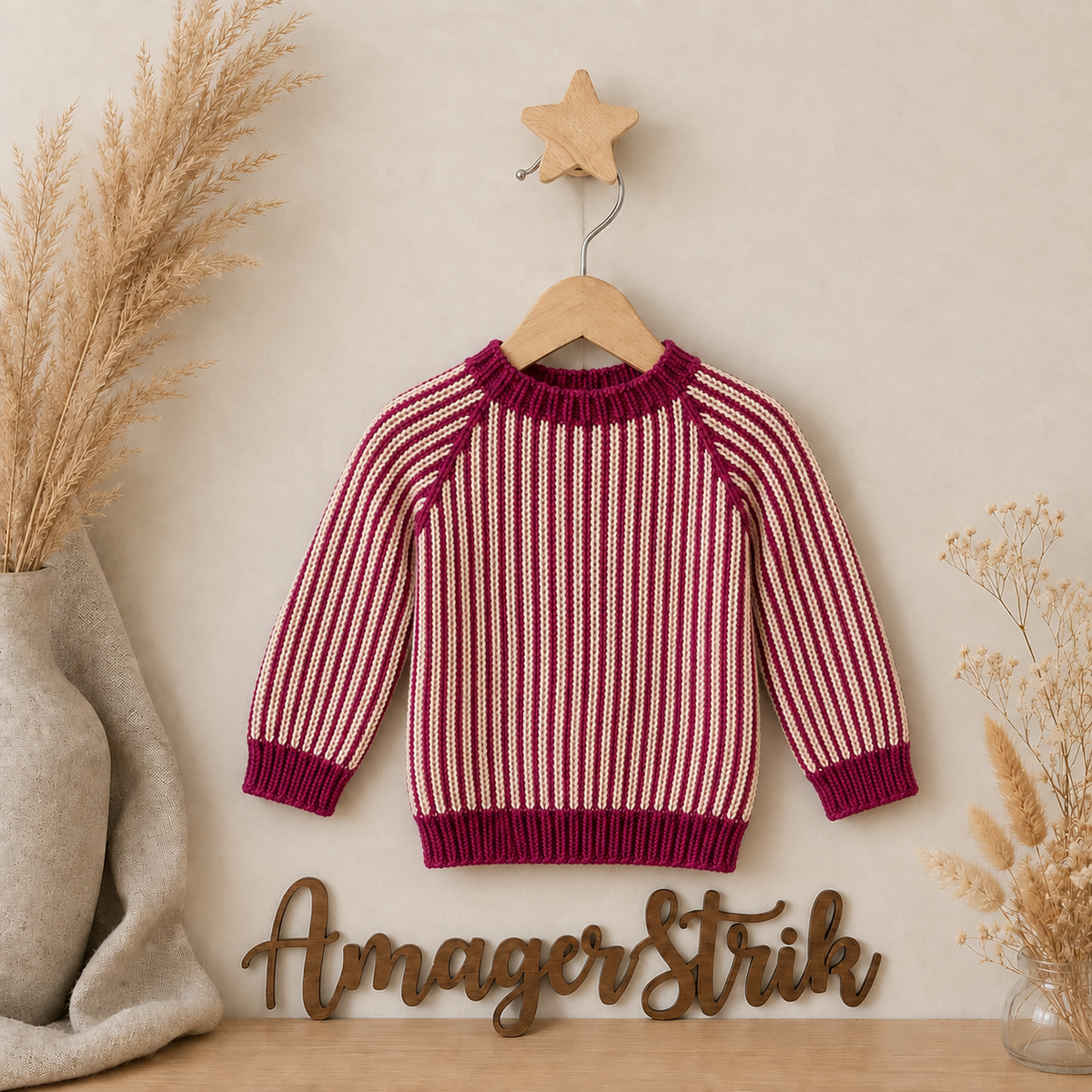 Strikkekits til Skagen sweater i Chunky blød bomuld.
