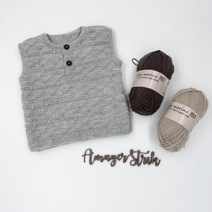 Opskrift til Williams stolpevest til babyer.