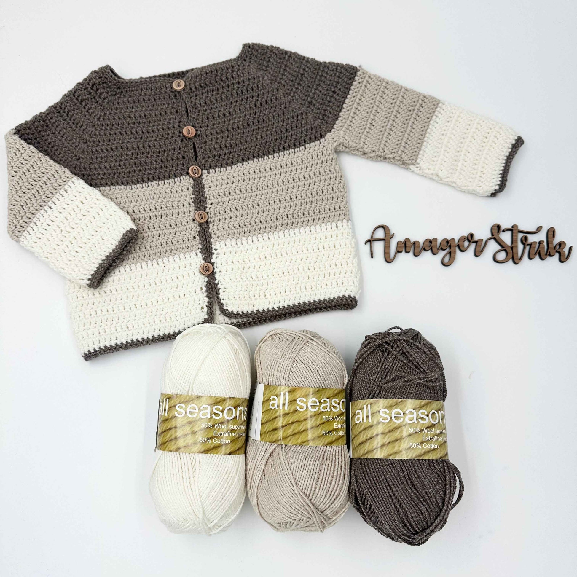 Hæklekits til Hæklet Basic Cardigan