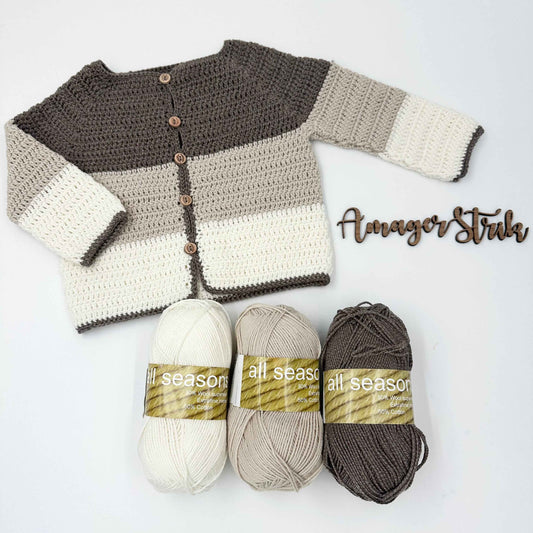 Hæklekits til Hæklet Basic Cardigan
