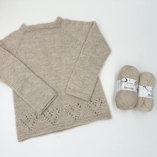 Strikkekits til Hjerte sweater junior