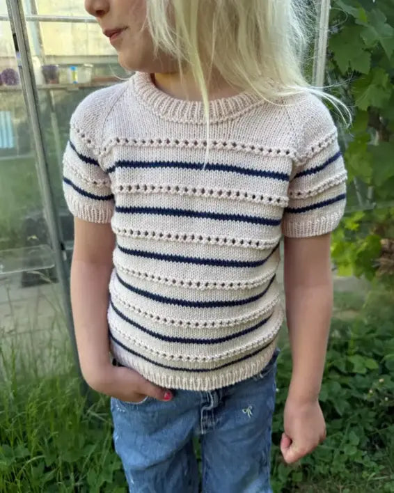 Ida Tee Junior - Str. 1/2 - 10/12 år - PetiteKnit