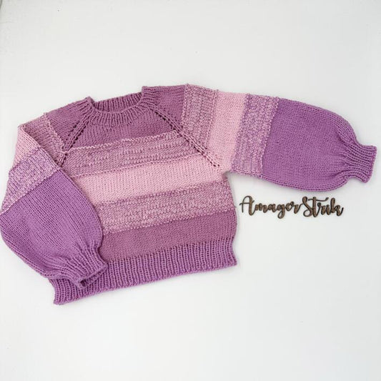 Opskrift til Albas bredstribet sweater