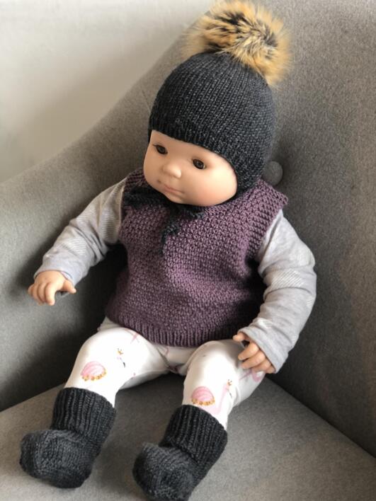 Strikkekits til Amager Striks Hue sæt i Extrafine merino 120