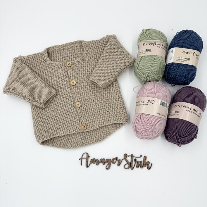 Strikkekits til Basic trøje i Extrafine merino 150