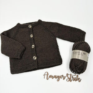 Strikkekits til Begynder trøjen i Extrafine Merino 90