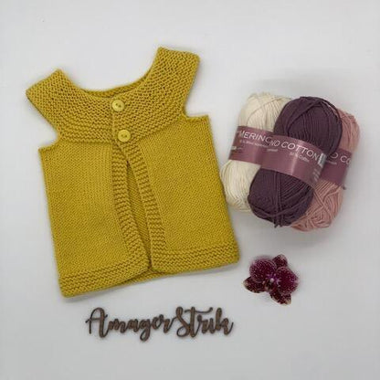 Strikkekits til Cirkelines vest i Merino Cotton
