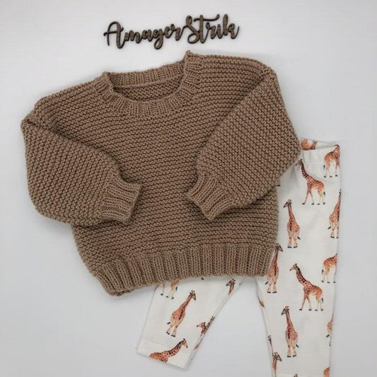 Strikkekits til Easy Peasy sweater til babyer i Merino Cotton