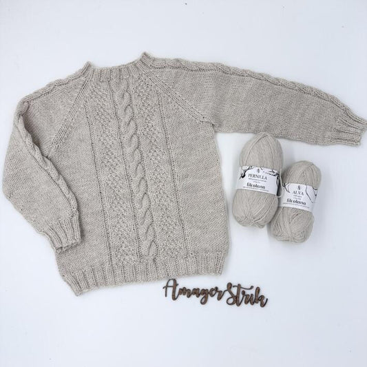 Strikkekits til Klassisk snonings sweater i Pernilla og Alva