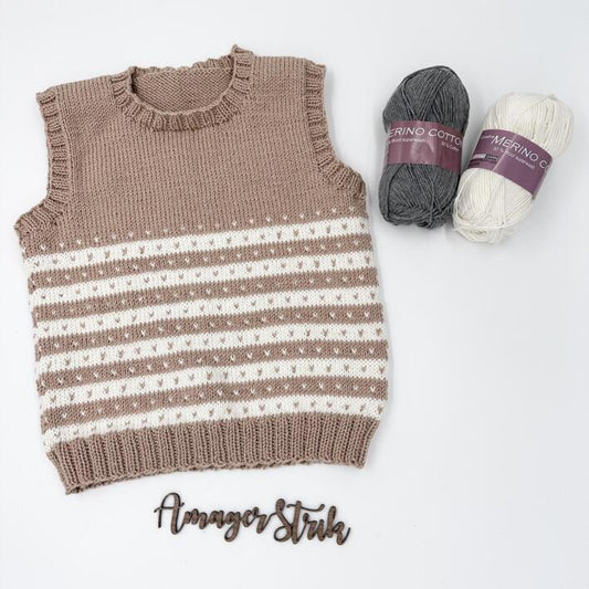 Strikkekits til Nordisk vest i Merino Cotton