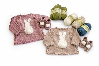 Strikkekits til kanintrøjen i Extrafine merino 120