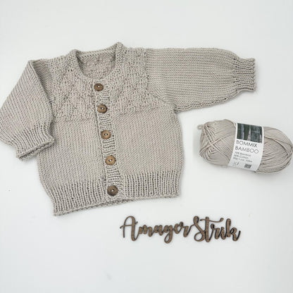 Strikkekits til Carlo´s cardigan i Bommix Bamboo