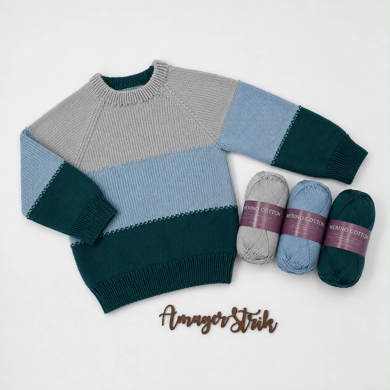 Strikkekits til Billie's sweater i Merino Cotton