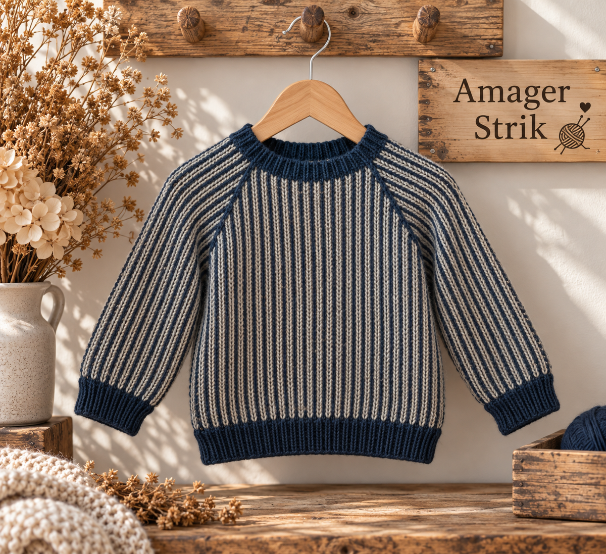 Strikkekit til Skagen sweater i Merino Cotton