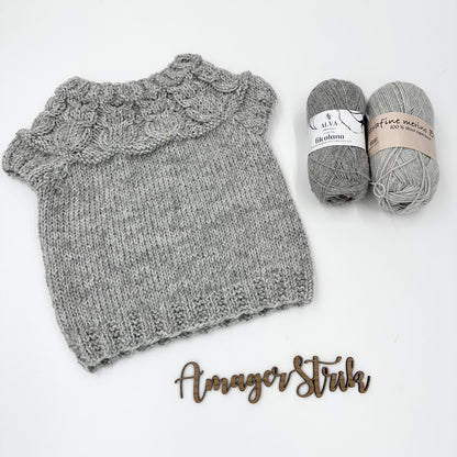 Strikkekits til Ugletop i Alva og Extrafine merino 150