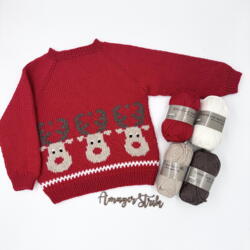 Strikkekits til Amager Striks julesweater 2023