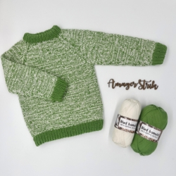 Strikkekits til Jamie's sweater til baby og børn i Blød Bomuld