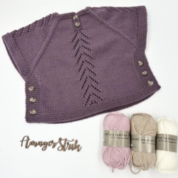 Strikkekits til Poncho Trekant i Extrafine merino 90
