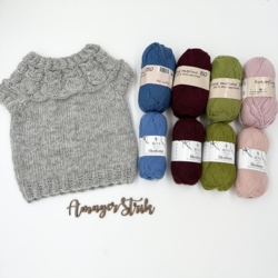 Strikkekits til Ugletop i Alva og Extrafine merino 150