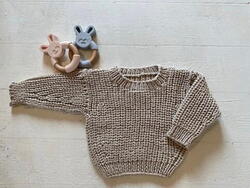 Opskrift til Chunky oversize sweater til babyer
