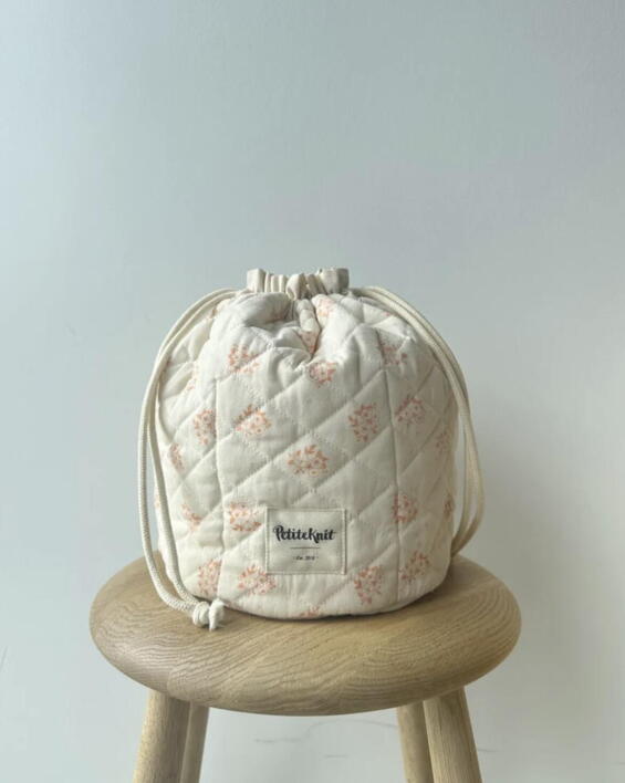 Get Your Knit Together Bag - Apricot Flower - PetiteKnit
