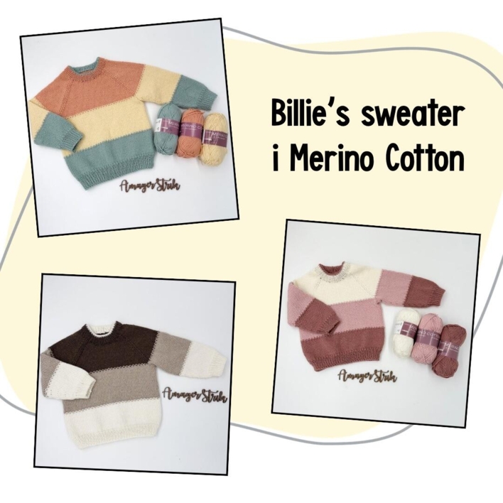 Strikkekits til Billie's sweater i Merino Cotton