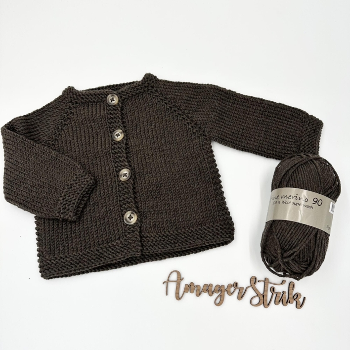 Strikkekits til Begynder trøjen i Extrafine Merino 90