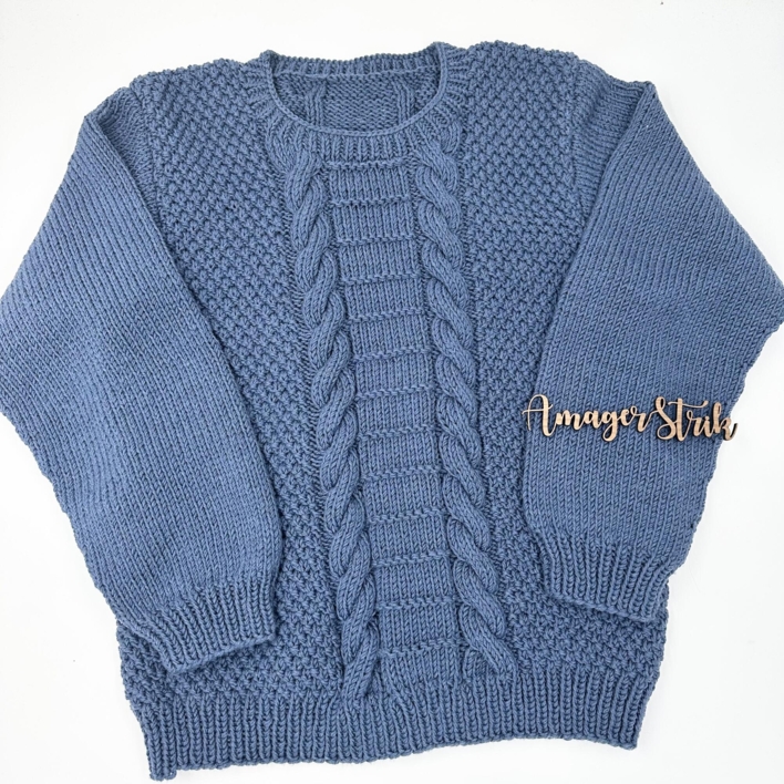 Opskrift til Matheos snoningsbluse til voksne i Merino Cotton