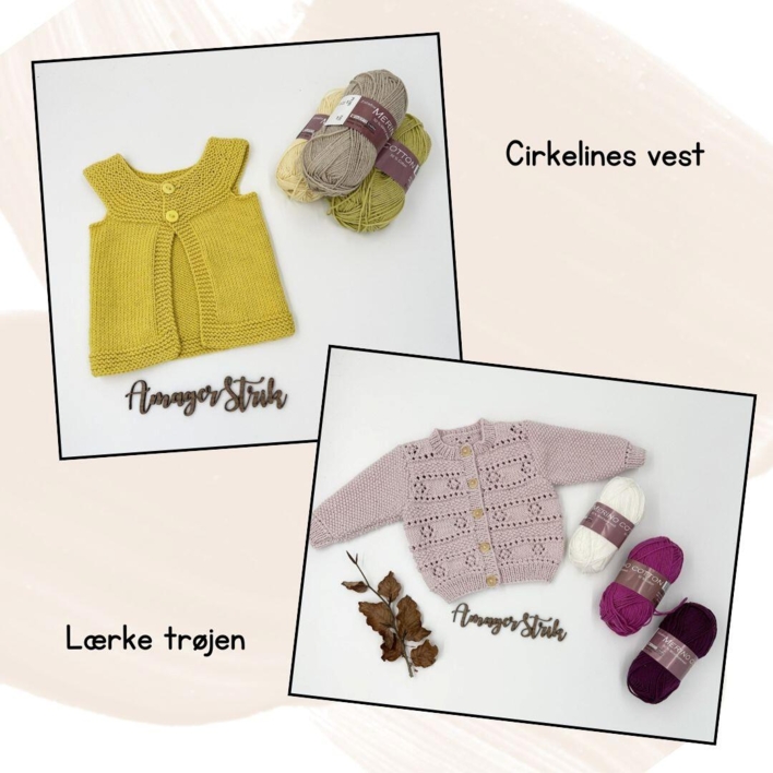 Opskrifter til Cirkeline's vest og Lærketrøjen