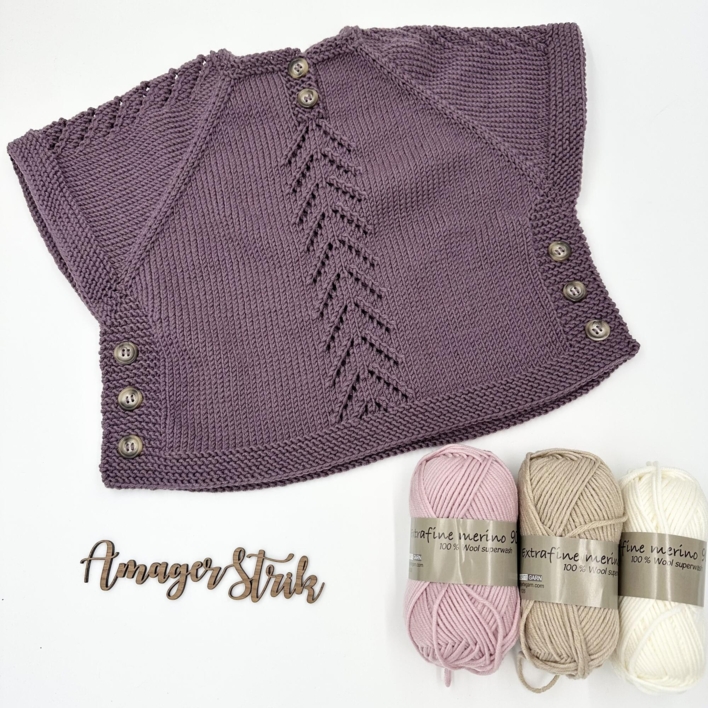 Strikkekits til Poncho Trekant i Extrafine merino 90