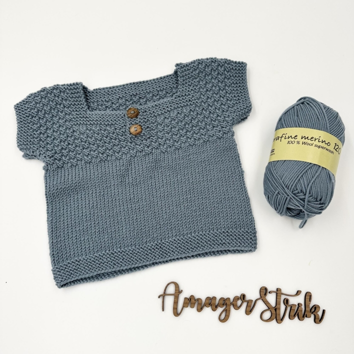 Opskrift til morfars vest i Extrafine merino 120